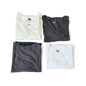 Old Navy‎ Zelos Womens Plus Size XXL Activewear Bundle Tops Tank Tees Grey White